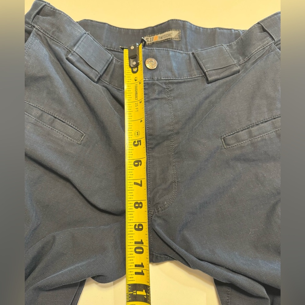 5.11 Tactical Men’s Pants Large 34/36 Blue Cargo Ripstop Reinforced Knee Butt - Picture 8 of 10